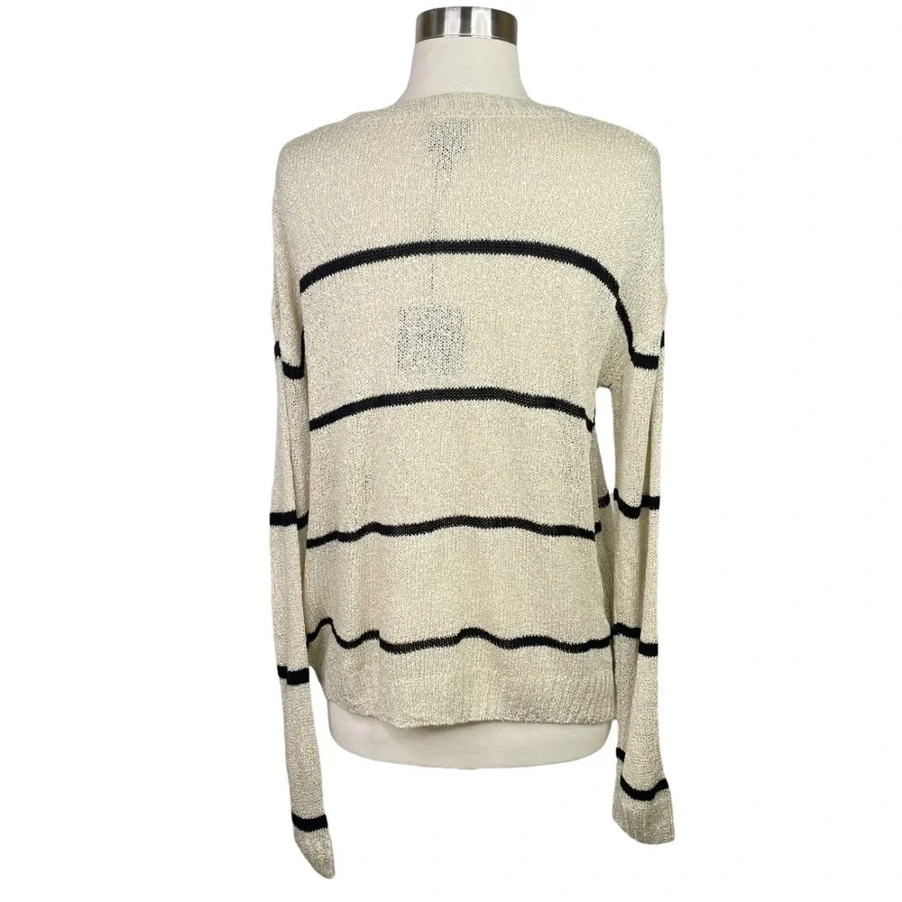 Bobeau Striped Dolman Sweater, Medium
